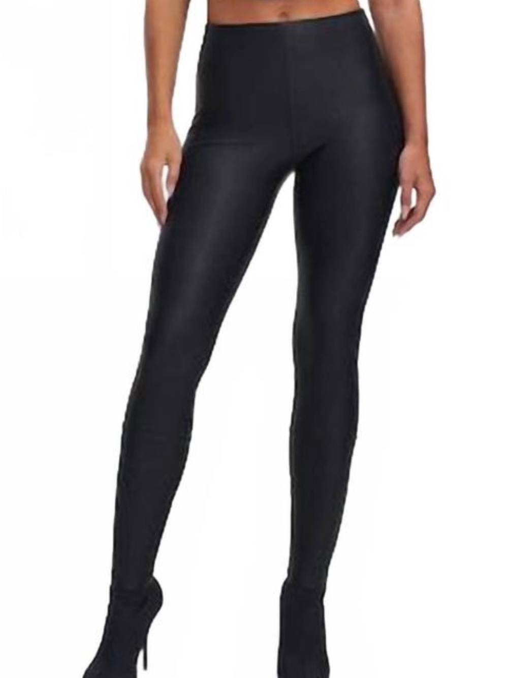 NWOT Good American Better Than Leather Legging in Black